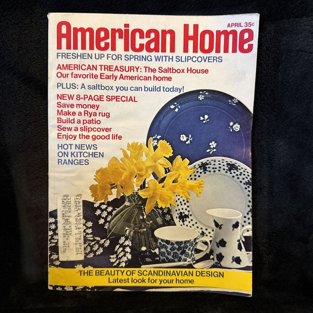 Vintage American Home Magazine April 1973 Saltbox House Retro Ozite Carpets
